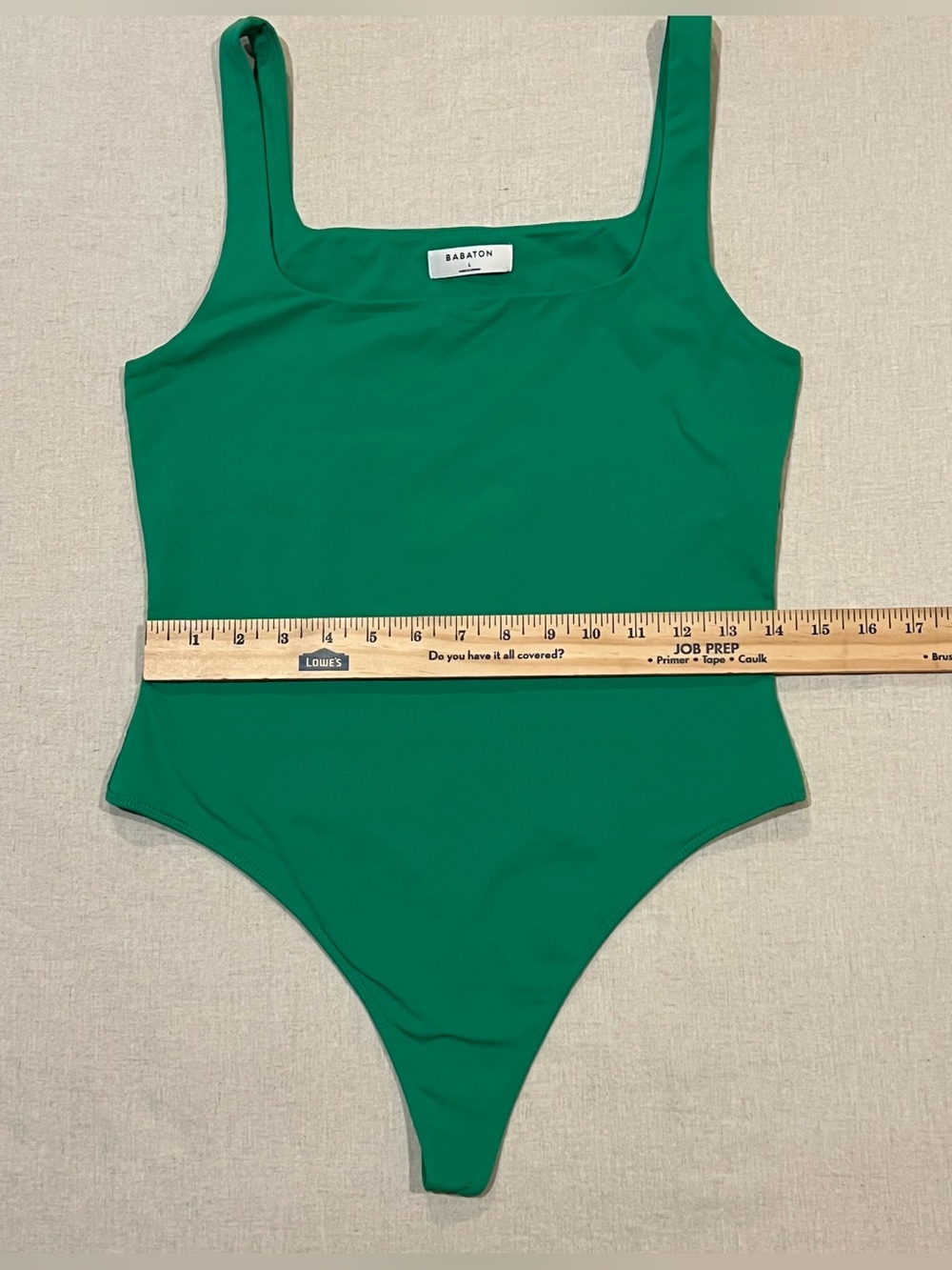 Aritzia Babaton Contour Bodysuit Square Neck Green Size Large - Picture 5 of 8